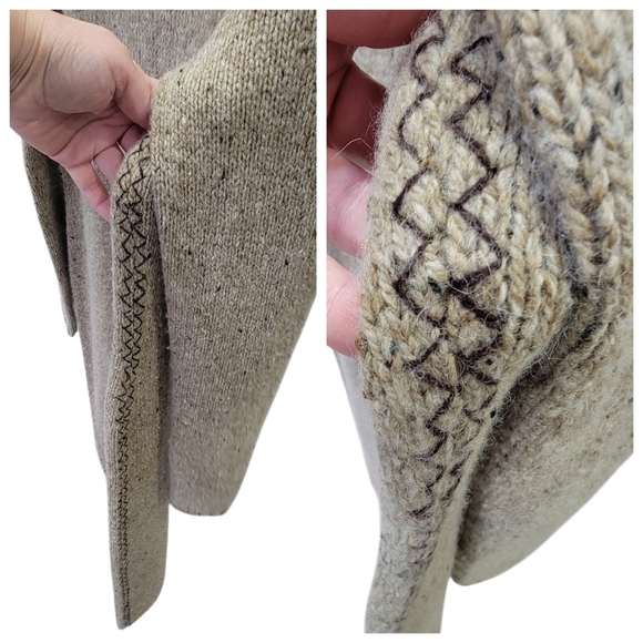 Lauren Ralph Lauren Knit Sweater Dress Brown Donegal Tweed Wool Blend Women’s L - Picture 11 of 17